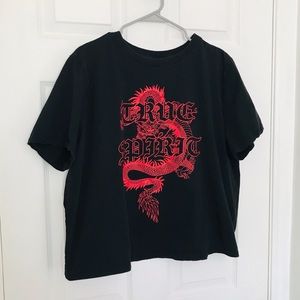 H&M Streetwear Black Dragon T Shirt